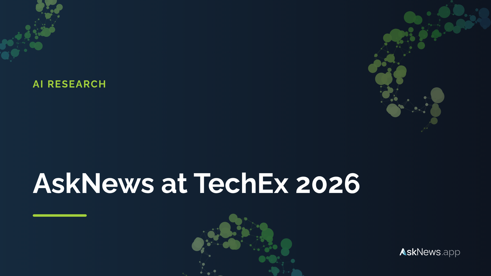 AskNews at TechEx 2026 — article card